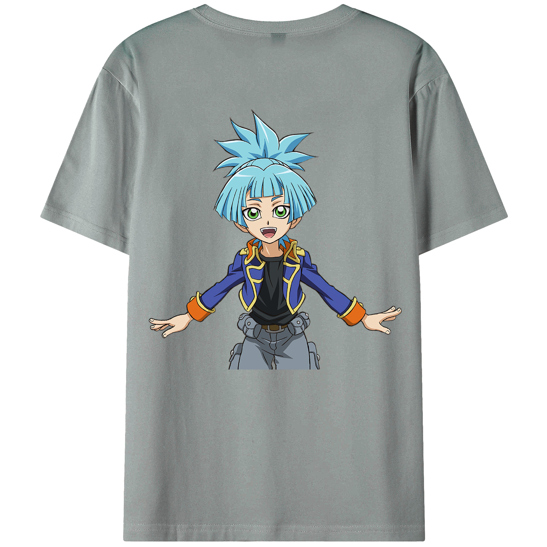 （画像用） 遊☆戯☆王 Yu-Gi-Oh! 綿100％ メンズ半袖Tシャツ（バックプリント） 通気性